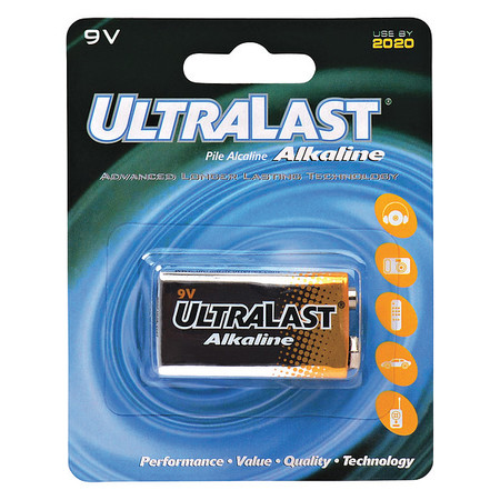 Ultralast Battery 9 Volt Alkaline Ultralast 9 Volt alkaline Battery ULA9V