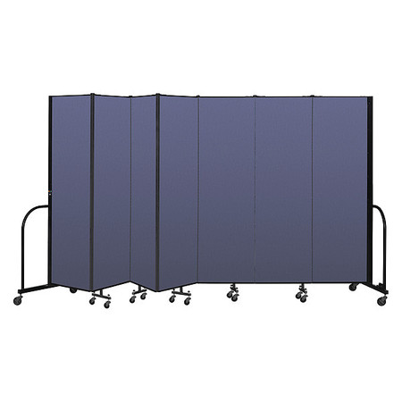 SCREENFLEX Portable Room Divider, 7 Panel, 6 ft. 8"H CFSL687-DS