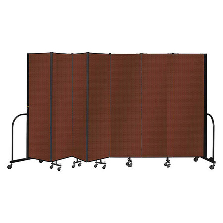 SCREENFLEX Portable Room Divider, 7 Panel, 6 ft. 8"H CFSL687-DE