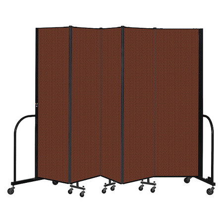 SCREENFLEX Portable Room Divider, 5 Panel, 6 ft. 8"H CFSL685-DE