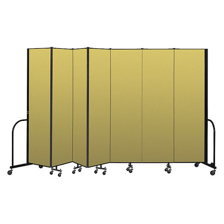 SCREENFLEX Portable Room Divider, 7 Panel, 7 ft. 4"H CFSL747-DY