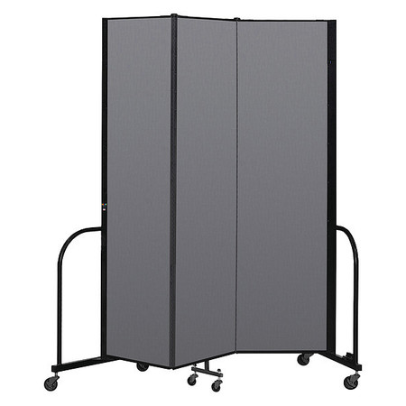 SCREENFLEX Portable Room Divider, 3 Panel, 7 ft. 4"H CFSL743-DG