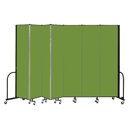 SCREENFLEX Portable Room Divider, 7 Panel, 8 ft. H CFSL807-DA