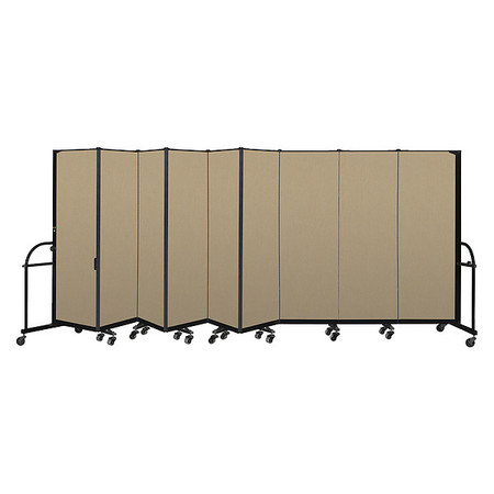 SCREENFLEX Heavy Duty Room Divider, 9 Panel, 6 ft. H HFSL609-DW