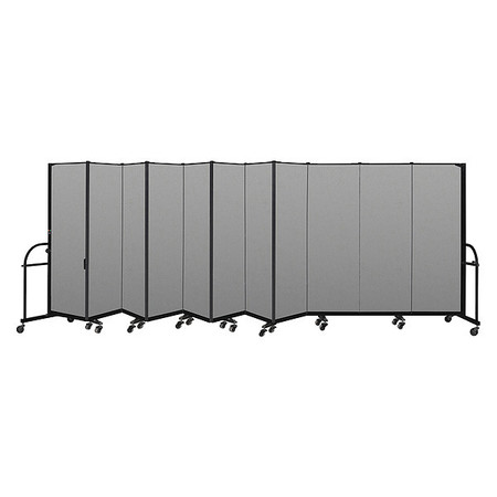 SCREENFLEX Heavy Duty Room Divider, 11 Panel, 6 ft. H HFSL6011-VG