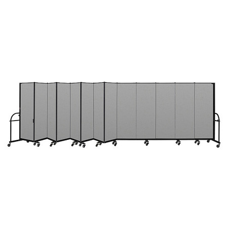 SCREENFLEX Heavy Duty Room Divider, 13 Panel, 6 ft. H HFSL6013-VG
