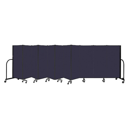 SCREENFLEX Portable Room Divider, 11 Panel, 5 ft. H CFSL5011-DV