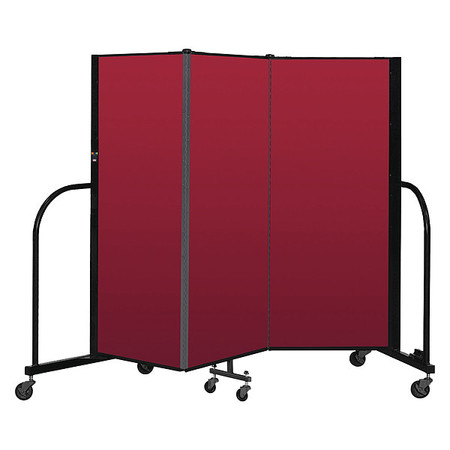 SCREENFLEX Portable Room Divider, 3 Panel, 5 ft. H CFSL503-DR