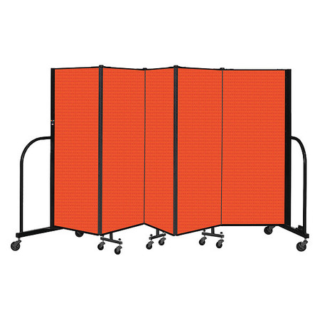 SCREENFLEX Portable Room Divider, 5 Panel, 5 ft. H CFSL505-DJ