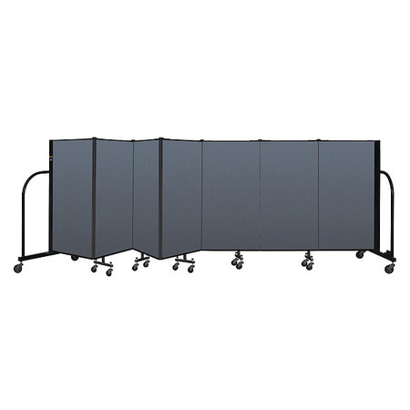 SCREENFLEX Portable Room Divider, 7 Panel, 4 ft. H CFSL407-DB