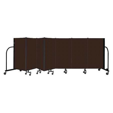 SCREENFLEX Portable Room Divider, 7 Panel, 4 ft. H CFSL407-DD