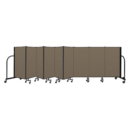 SCREENFLEX Portable Room Divider, 9 Panel, 4 ft. H CFSL409-DO