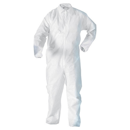 KLEENGUARD Coveralls, Zip Front, Elastic Wrists, 50 PK 68967