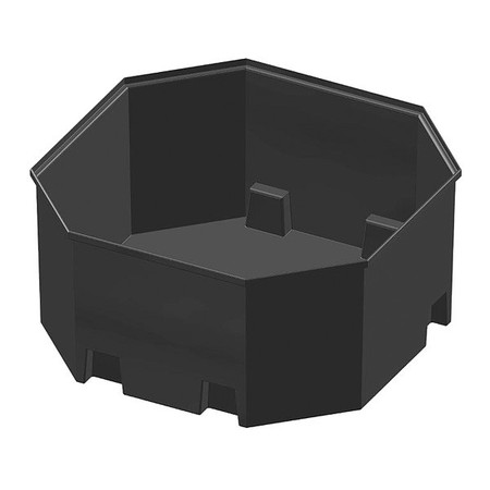 PEABODY ENGINEERING Tank Containment Basin Only 1100gal, Base L84.5”xW84.5”xH42”, Black 253-33344