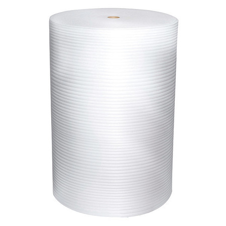 Zoro Select Foam Roll, Perforated, White, 250 ft. L 36DY83