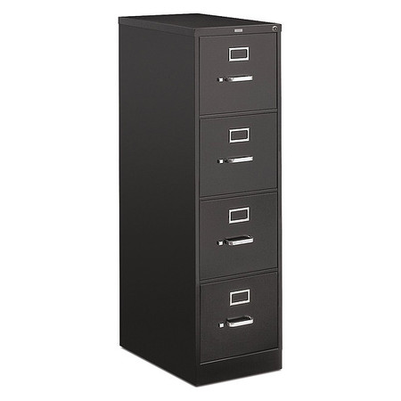 Hon 15" W 4 Drawer File Cabinet, Black, Letter HON514PP