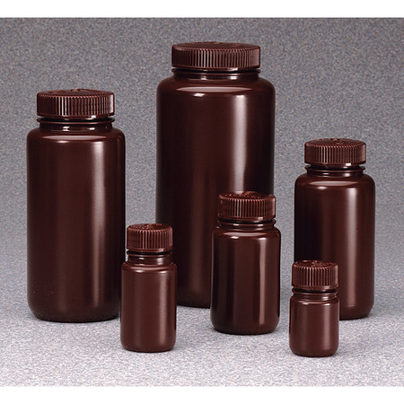 NALGENE Bottle, 99 mm H, Amber, 50 mm Dia, PK72 DS2185-0004