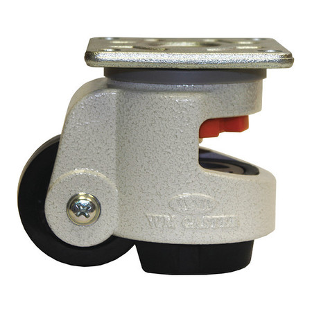 WMI Roll/Set Leveling Caster, Load Rating 600 lbs, Plate Mounted WGD-80F