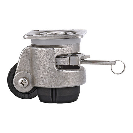 WMI Leveling Caster-Ratchet Built-In-Load Rating 550lbs, Plate Mounted, SS WMSR-60F