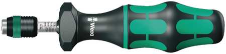 Wera Torque Screwdriver, Adjustable, 1/4 in Tip Size, Scale Range 11 to 29 in-lb, Specialty Tip 05074711001
