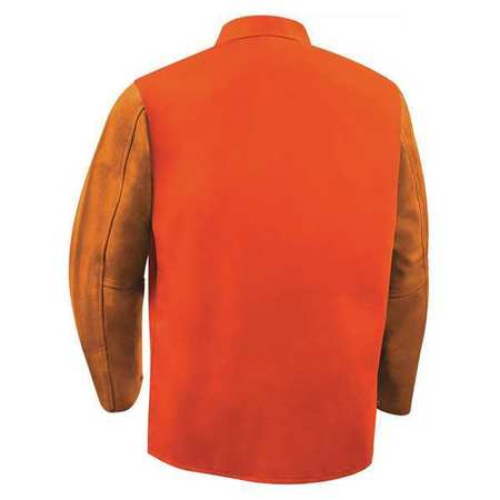 Steiner Flame Resistant Jacket w/Leather Sleeves, Brown, 2XL 1250-2X