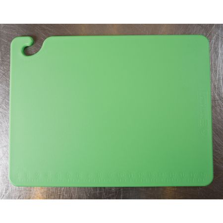 San Jamar Cutting Board, 20 x 15 x 1/2 In, Green CB152012GN