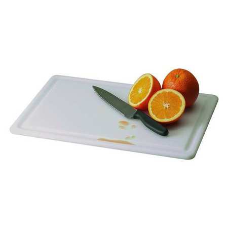 San Jamar Cutting Board, 12x18, White CB121812GVWHGR