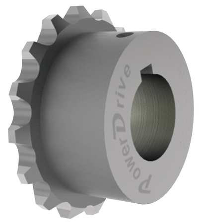 Powerdrive Fixed Bore Chain Coupling Sprocket , 3/4 Bore Dia.,  C4016X3/4