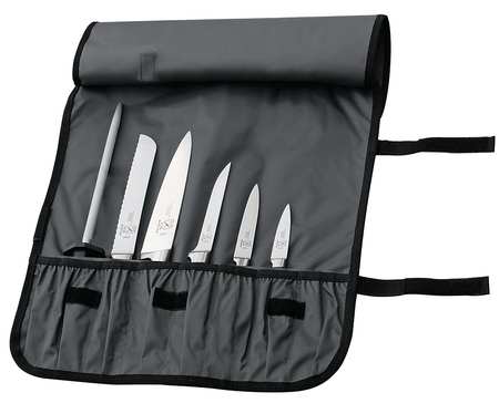 MERCER CUTLERY Knife Case, Holds 7 pcs., Poly, 21 In. M30007M