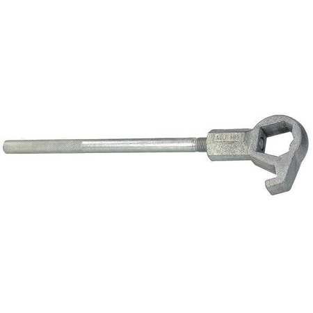 ZORO SELECT Adjustable Hydrant Wrench, Hex, 16.56 in Length, Fits 1 1/2 in to 3 in Nut, Iron Handle and Head 6AKC0