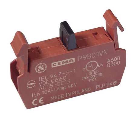 Abb Contact Block, 1NC, 22mm P9B-01VN