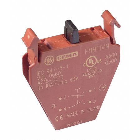 Abb Contact Block, 1NC/1NO, 22mm P9B-11VN