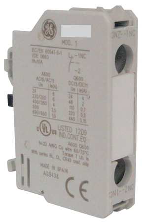 Abb Aux Contact Block, 1NO, GE IEC Contactors CA4-10