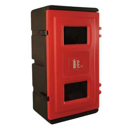 JONESCO Fire Extinguisher Cabinet, Surface Mount, 24 in Height, Plastic JBDE73