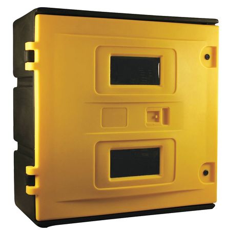 ZORO SELECT Safety Cabinet, SCBA, 35-1/2" H, 35-1/2" W, Yellow 6ATM0
