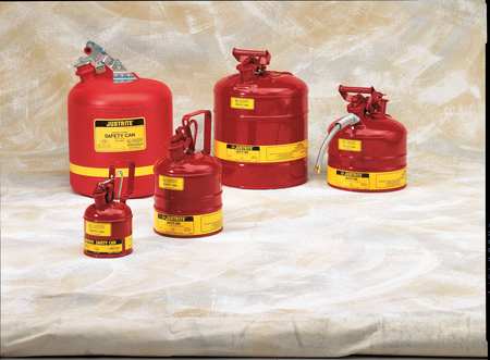 Justrite 5 gal Red Steel Type I Safety Can Flammables 7150100