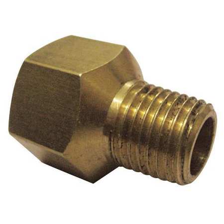 Zoro Select Brass Reducing Adapter, FNPT x MNPT, 1/2" x 1/4" Pipe Size 6AYX9