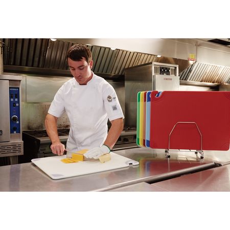 San Jamar Cutting Board, 12x18, White CBG121812WHGR