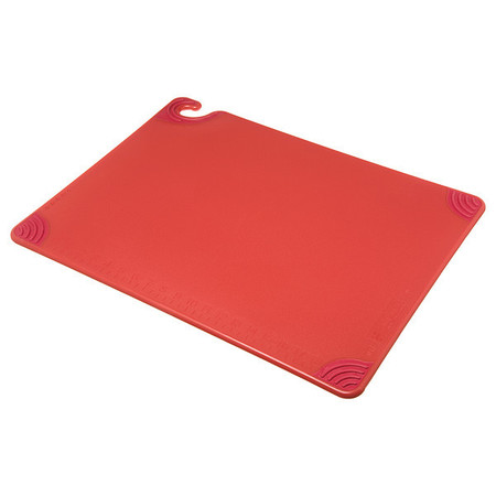 SAN JAMAR Cutting Board, 18x24, Red CBG182412RDGR