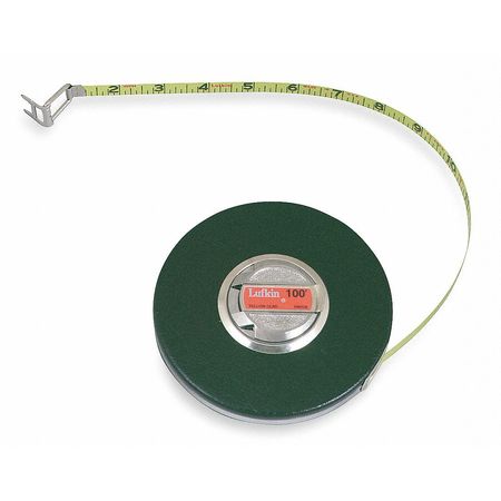 CRESCENT LUFKIN 3/8" x 30m/100' Banner® SAE/Metric Yellow Clad Dual Sided Tape Measure HW226ME