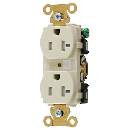 Hubbell 20A Duplex Receptacle 125VAC 5-20R IV HBL5362I