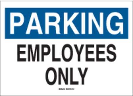 BRADY Parking Sign, 10"H, 14"W, Aluminum, 43437 43437