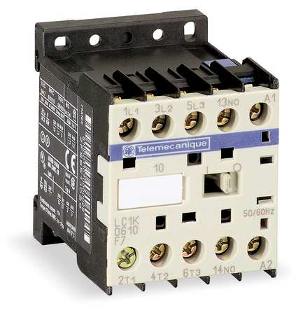 Schneider Electric IEC Mini Magnetic Contactor, 3 Poles, 240 V AC, 6 A, Reversing: No LC1K0610U7
