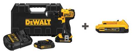 Dewalt 1/2 in, 20.0 Cordless Drill, Battery Included DCD780C2, DCB203