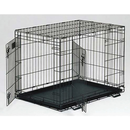 MIDWEST Life Stages Double Door Dog Crate Black 36" x 24" x 27" LS-1636DD