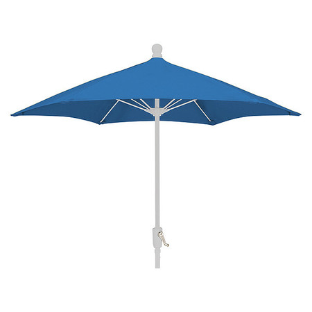FIBERBUILT Patio Umbrella Crank White, Blue, 7.5 ft. 7HCRW-PACIFIC BLUE