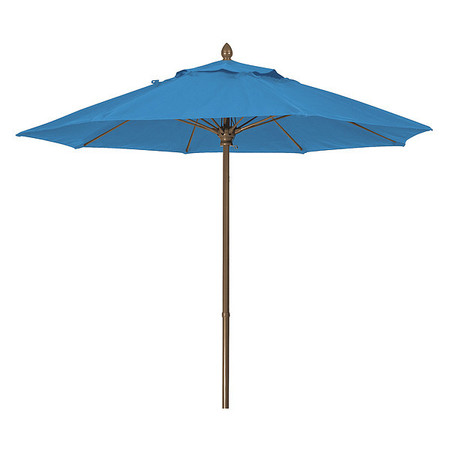 FIBERBUILT Mrkt Umbrella 8Rib PushUp Sky Blue, 7.5Ft 7MPUCB-4624