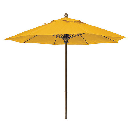 FIBERBUILT Mrkt Umbrella 8Rib Push Up Cb, Yllw, 7.5Ft 7MPUCB-4602