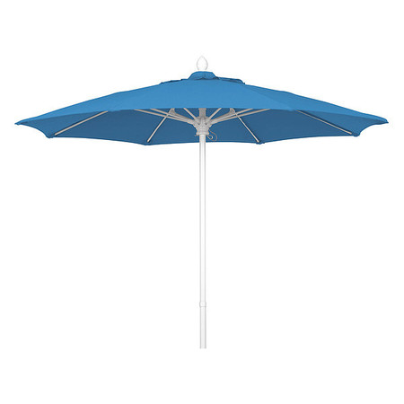 FIBERBUILT Mrkt Umbrella 8Rib PushUp, Sky Blue, 7.5Ft 7MPUW-4624