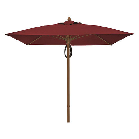 FIBERBUILT Mrkt Umbrella 4Rib Plly Pin Brgndy, 7.5Ft 7SQMPPCB-4631